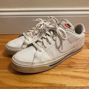 Nike Court Legacy (CU4150-100) Men’s Leather Sneaker, Size 9, White/White/Black